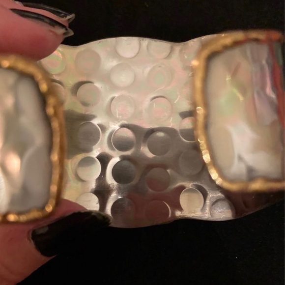 Bracelet Cuff with Turquoise Stone - Picture 4 of 5